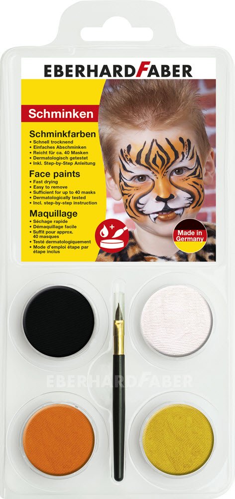 EFA Sminke 4 farver Tiger ansigtsmaling
